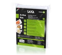 LAICA Vacuum Sealer Bags, 50 bags,25 x 30 cm, BPA Free, Food Bags for Food Storage, Preservation and Sous Vide Cooking, Withstands Freezing & Boiling