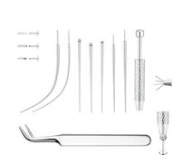 Laicaii 16G 18G Ear Piercing Kit, Piercing Needles Stainless Steel Tools Set, Piercing Jewellery for Ear Nose Lip Belly, Threadless Insertion Pin Piercing Taper Ball Grabber Tool
