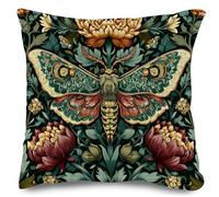 Laicaii 2Pcs Cushion Covers 45 x 45 cm, Decor Cushion Cover Short Plush Vintage Floral with Dragonfly & Owl Sofa Cushions Boho Throw Thief Decorations Pillow Covers for Living Room Bedroom Couch