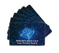 Laicaii 6 Pack Anti Theft Card Protector, Safe Shield RFID Blocking Card Holders, Blue Debit Credit Card Protectors, Contactless NFC Blocker Cards Holder, Bank Card Protector for Entire Wallet