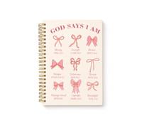Laicaii A5 Notebook, 50 Sheets 100 Pages Spiral Notebook, Motivational God Says I Am Print Bible Journal, Portable Notebooks A5 for Learning Office Writing Daily Journal, Christian Journals Notebook