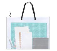 Laicaii Art Portfolio Bag, Art Folder 23 x 35 Inch for Artwork, Large Clear Mesh Storage Bagswith Handle and Zipper, Waterproof Mesh Folder Portfolio Case, Portable Arts Supplies