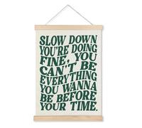 Laicaii Canvas Wall Art, Inspirational Poster 40×30 cm, Aesthetic Room Decor, Motivational Wall Art Decor for Living Room Bedroom Home Office - Slow Down You're Doing Fine