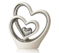 Laicaii Silver Wedding for Couple, Porcelain Enchanted Garden Bringing Gardens To Life, White & Silver Ceramic Decoration, Modern Couple Sculpture for Living Room,