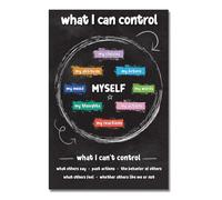 Laicaii Things I Can Control Motivational Posters, Growth Mindset Poster Wall Art for Office, Inspirational Wall Art for Classroom Therapy, Calming Corner Posters Hallway Decor, 11.8x15.7 Inches