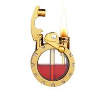 Laicengo Vintage Trench Lighter, Steampunk Lighter, Kerosene Copper Lighter, Cool Lighter with Visible Gas Tank, Great Choice for Men Dad Husband, Gold (Fuel Not Included)