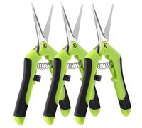Laicky 3 Pack Pruning Shears, 6.5" Garden Scissors Gardening Hand Pruning Snips with Straight Stainless Steel Precision Blades for Gardening Flower Plant Precise Trimming, Pruning Maintenance.