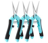 Laicky 3 Pack Pruning Shears, 6.5" Garden Scissors Gardening Hand Pruning Snips with Straight Stainless Steel Precision Blades for Gardening Flower Plant Precise Trimming, Pruning Maintenance.