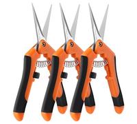 Laicky 3 Pack Pruning Shears, 6.5" Garden Scissors Gardening Hand Pruning Snips with Straight Stainless Steel Precision Blades for Gardening Flower Plant Precise Trimming, Pruning Maintenance.