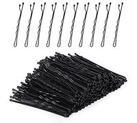 Laicky Bobby Pins, 200Count Black Hair Pins Hair pins with Box for Women Lady Girls Kids Kirby Grips Invisible Wave Hairgrip Barrette Hairclip Bulk Hair Accessories (Black 5.2CM)