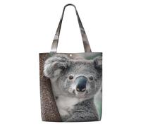 Laid-Back Koala,Reusable Grocery Bags Shopping Tote Bags Large Capacity Canvas Shoulder bag