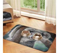 Laid-Back Koala,Waterproof Pet Feeding Mat,PU Leather Placemats for Cat Dog Water Bowl,Food Mats,30x45cm