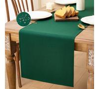 LAIDANLA Christmas Table Runner Green Waterproof Table Runner 40 x 140 cm | Christmas Forest Green Machine Washable Table Runner for Christmas Table Decor Festive Dinner Family Gatherings Winter Dining