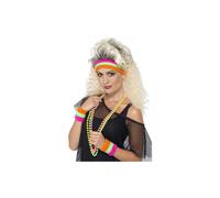 Laides 1980's Party Princess Kit - sweatbands 80s fancy dress neon 1980s smiffys accessory costume