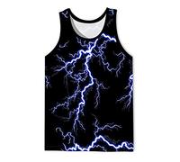 LAIDIPAS Men's Graphic Tank Tops Colorful Summer Tees Unisex Breathable Novelty Sleeveless Shirt S-XXL - Black - S