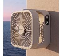 LAIDOLAILA Cruise Ship Approved Fan - 5000mAh Rechargeable Battery,USB-C Charging, Magnetic Hanging for Cabin Ceiling or Wall - Carnival Must Have, Travel Essential (White)