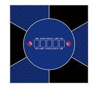 LaiEr 60/80/100/120/140/160cm Square Poker Mat Texas Hold'em Poker Rubber Mat Poker Topper for Tables Folding Portable Poker Table Top Layoutw for Poker Games Blackjack Casino(140 * 140cm Blue)