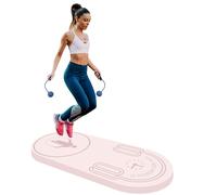 LaiEr Jump Rope Mat,Knees Protection Impact Absorption Jumping Rope Mat Fitness Exercise Mat Non-Slip for Home Gym(Pink,140cm*62cm*30mm)