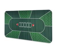 LaiEr Poker Mat 10 Players Texas Hold'em Poker Rubber Mat Poker Topper for Tables Folding Portable Poker Table Top Layoutw for Poker Games Blackjack Casino(240*120*0.2cm,Green)