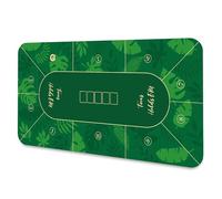 LaiEr Poker Mat Large Size Table Mat Texas Hold'em Poker Rubber Mat Poker Topper for Tables Folding Super Portable Poker Table Blackjack Top Layout Multiple Size Selection(180 * 90 * 0.2cm,Green)