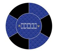 LaiEr Round Poker Mat, 24/31/39/47/55/63 inch 6-10 Person Texas Poker Rubber Mat, Foldable Tabletop, Portable Poker Tabletop, Suitable for Poker Games, Blackjack, Casino Layout.