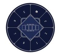 LaiEr Round Poker Mat, 24/31/39/47/55/63 inch 6-10 Person Texas Poker Rubber Mat, Foldable Tabletop, Portable Poker Tabletop, Suitable for Poker Games, Blackjack, Casino Layout.