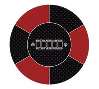 LaiEr Round Poker Mat, 24/31/39/47/55/63 inch 6-10 Person Texas Poker Rubber Mat, Foldable Tabletop, Portable Poker Tabletop, Suitable for Poker Games, Blackjack, Casino Layout.