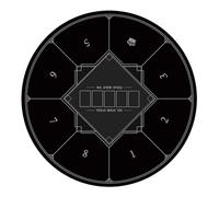LaiEr Round Poker Mat, 24/31/39/47/55/63 inch 6-10 Person Texas Poker Rubber Mat, Foldable Tabletop, Portable Poker Tabletop, Suitable for Poker Games, Blackjack, Casino Layout.