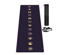 LaiEr Yoga Mat Non Slip Exercise Mat with Carrying Strap, Thick Exercise & Workout Mat for Yoga, Pilates and Fitness(183CM*61CM*6MM)