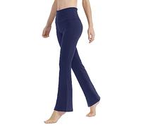 LaiEr Yoga Pants for Women Tummy Control Workout Bootleg Pants High Waist 4 Way Stretch Pants with Inner Pockets, darkblue, XL