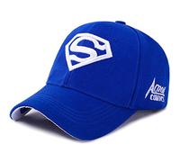 LAIFEKE Baseball Cap Superman Snapback Hat Embroidery Baseball Cap for Men Women (Blue & White)
