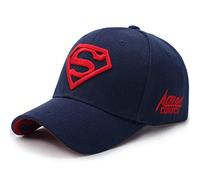 LAIFEKE Baseball Cap Superman Snapback Hat Embroidery Baseball Cap for Men Women (Navy Blue & Red)