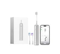 Laifen Wave Electric Toothbrush, Oscillation & Vibration Sonic, 3 Brush Heads, IPX7 Waterproof, Magnetic Rechargeable, Travel Powered, Stainless Steel Silver