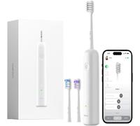 Laifen Wave Electric Toothbrush, Oscillation & Vibration Sonic Electric Toothbrush for Adults with 3 Brush Heads, IPX7 Waterproof Magnetic Rechargeable Travel Powered Toothbrush (White ABS)