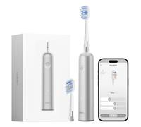 Laifen Wave Pro Electric Toothbrush for Adults, 60° Oscillations & 66,000 VPM for 13x Plaque Removal, Smart App, 70-Day Battery, IPX8 Waterproof, 2 Pro Brush Heads, Ideal for Travel (Silver Aluminium)