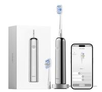 Laifen Wave Pro Electric Toothbrush for Adults, 60° Oscillations & 66,000 VPM for 13x Plaque Removal, Smart App, 70-Day Battery, IPX8 Waterproof, 2 Pro Brush Heads, Ideal for Travel (Stainless Steel)