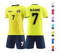 LAIFU Custom Football Kit for Boys Girls Personalised Football Shirt Short Set Men Women Football Jersey Yellow