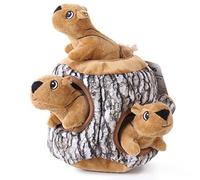 Laifug Hidden Squirrel Plush Dog Toy， Interactive Squeaky Dog Toy Hide and Seek, L