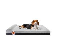 LaiFug Orthopedic Memory Foam Extra Large Dog Bed with Pillow and Durable Waterproof Liner with Removable Washable Cover and Smart Design (Large (40" x 25" x 6"), Slate Gray)