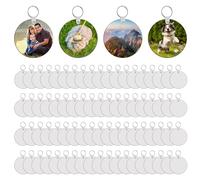 LAIHIULAAN 240Pcs sublimation keychain blanks bulk MDF blank product, Round