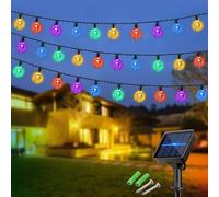 Laihur 100LED Solar String Lights Outdoor Garden, Solar Powered Lights Weatherproof, 8 Modes 12M/39Ft Outdoor/Indoor Timer Function Fairy Lights for Home Yard Party Decoration, Multicolour