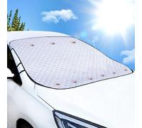 Laihur Car Windscreen Cover, Windscreen Sun Shade, 9 Magnet, Block UV Rays in Summer/Protects Glass in Winter, Heavy Duty Thickened Protective Windshield Cover for Car, SUV