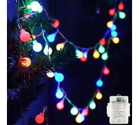 Laihur Fairy Lights Battery, 4M/13ft 40 LED Globe String Lights with 8 Lighting Modes, Fairy Light Battery for Patio, Party, Halloween, Christmas (Multi-Coloured)