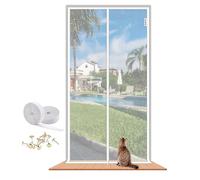 LAIJIANG Cat Screen Door 80x200cm Reinforced Mesh Screen Door With Zipper, Cats Proof Screen Door Keep Pets Indoor For Living Room, Kitchen, Bedroom