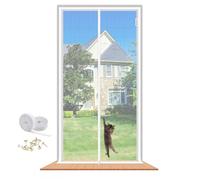 LAIJIANG Cat Screen Door 80x210cm Reinforced Cat Resistant Mesh creen Door Zipper Pets Proof Screen Door Prevent Pet Escape Door Curtains from Living Room, Bedroom, Patio