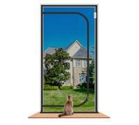 LAIJIANG Cat Screen Door, Reinforced Mesh Screen Door With Zipper Closure, Keep Cats Indoors, Claw Resistant, Bugs Out, Air Fresh, Pets Scratch Proof For Front Doors, Patio Doors (90x210cm)