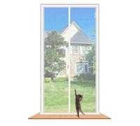 LAIJIANG Reinforced Cat Screen Door 100x220cm Thickened Cats Resistant Mesh Screen Door, Pets Scratch Proof Screen With Zipper For Living Room, Bedroom, Patio, Fits Openings 95x215cm