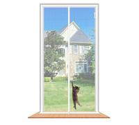 LAIJIANG Reinforced Cat Screen Door, 110x220cm Thickened Cats Resistant Mesh With Zipper Closure, Keep Cats In & Bugs Out, Pets Scratch Proof For Front Doors, Sliding Doors (Fits Openings 105x215cm)