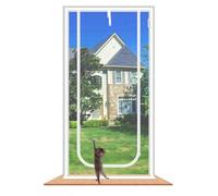 LAIJIANG Reinforced Cat Screen Door 85x210cm with Zipper Closure