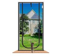 LAIJIANG Reinforced Cat Screen Door 90x205cm with Zipper Closure